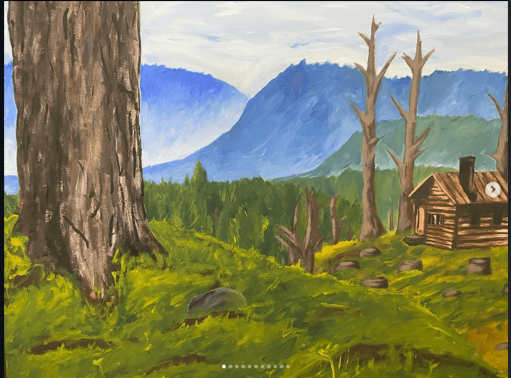 Cabaña en un bosque